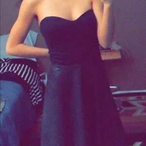 ✨Nasty Gal black strapless dress